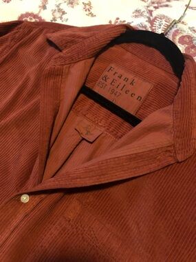Frank & Eileen Rory Corduroy Maxi Shirt Dress in Spice